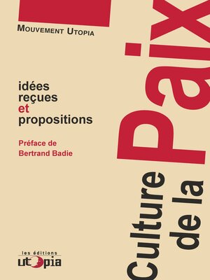 cover image of Culture de la paix